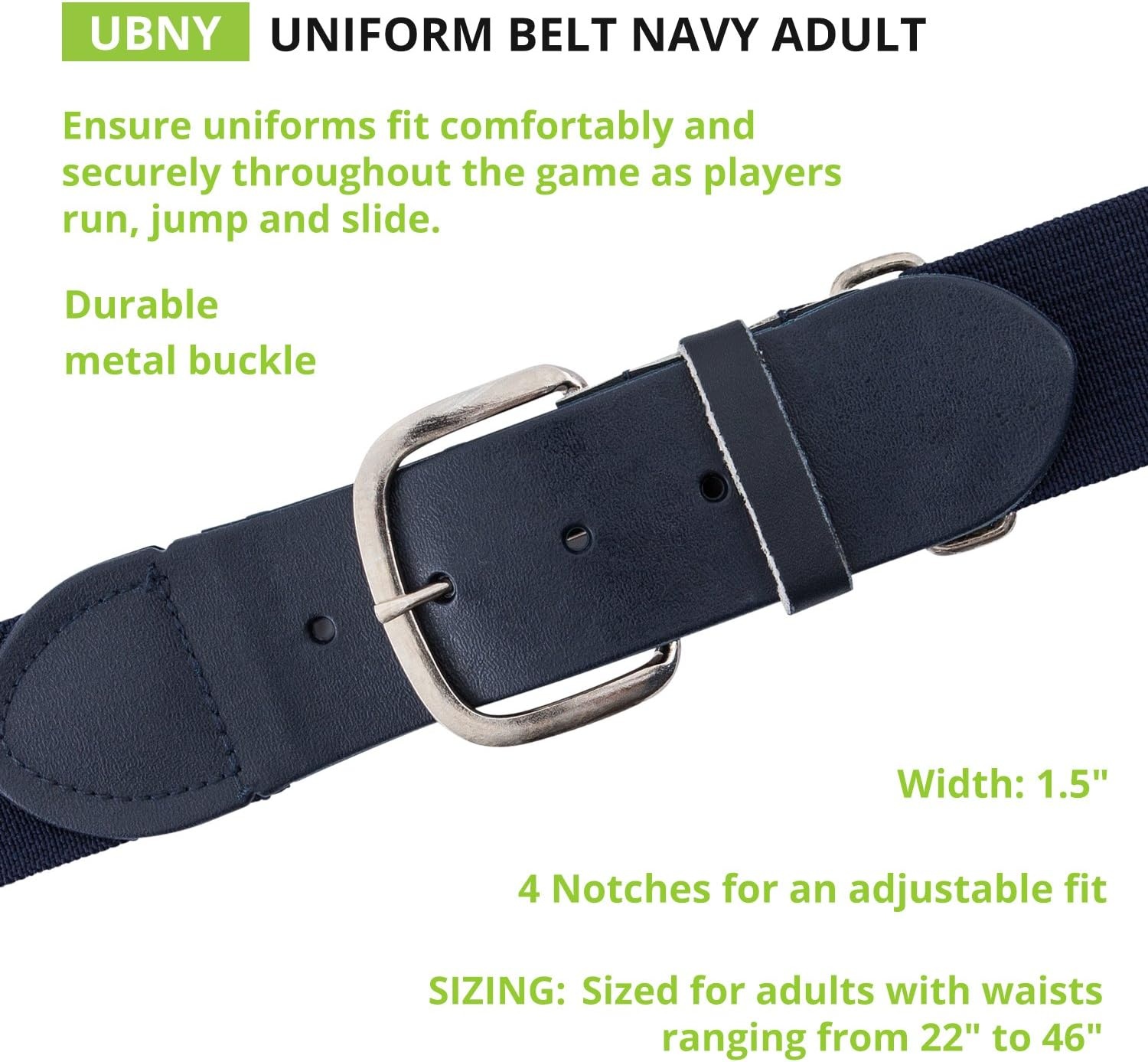 image:imageChampion Sports Baseball amp Softball Belt  Stretch Fit Uniform Belt for Youth amp Adult Players Multiple ColorsNavy