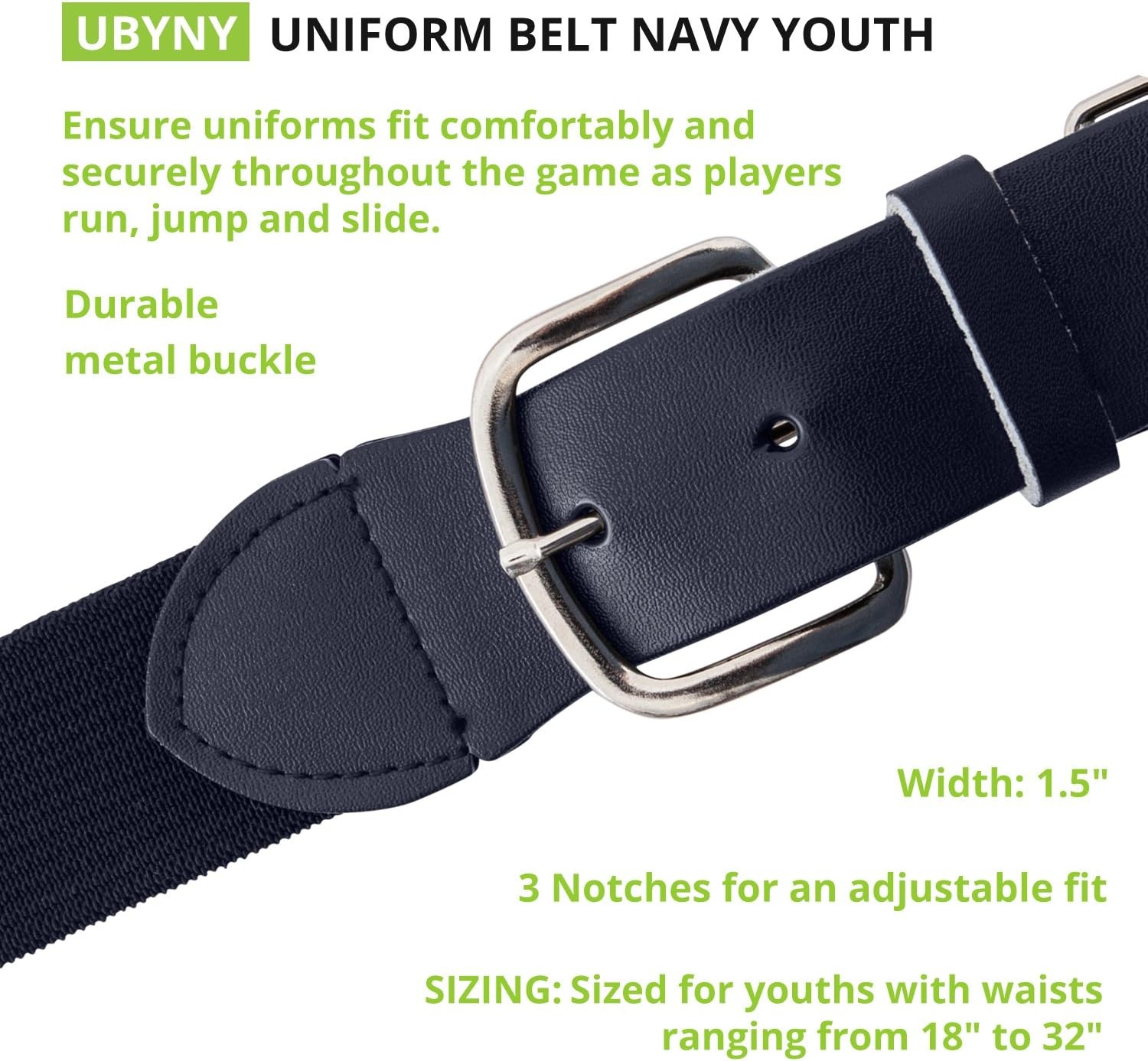 image:imageChampion Sports Baseball amp Softball Belt  Stretch Fit Uniform Belt for Youth amp Adult Players Multiple ColorsNavy
