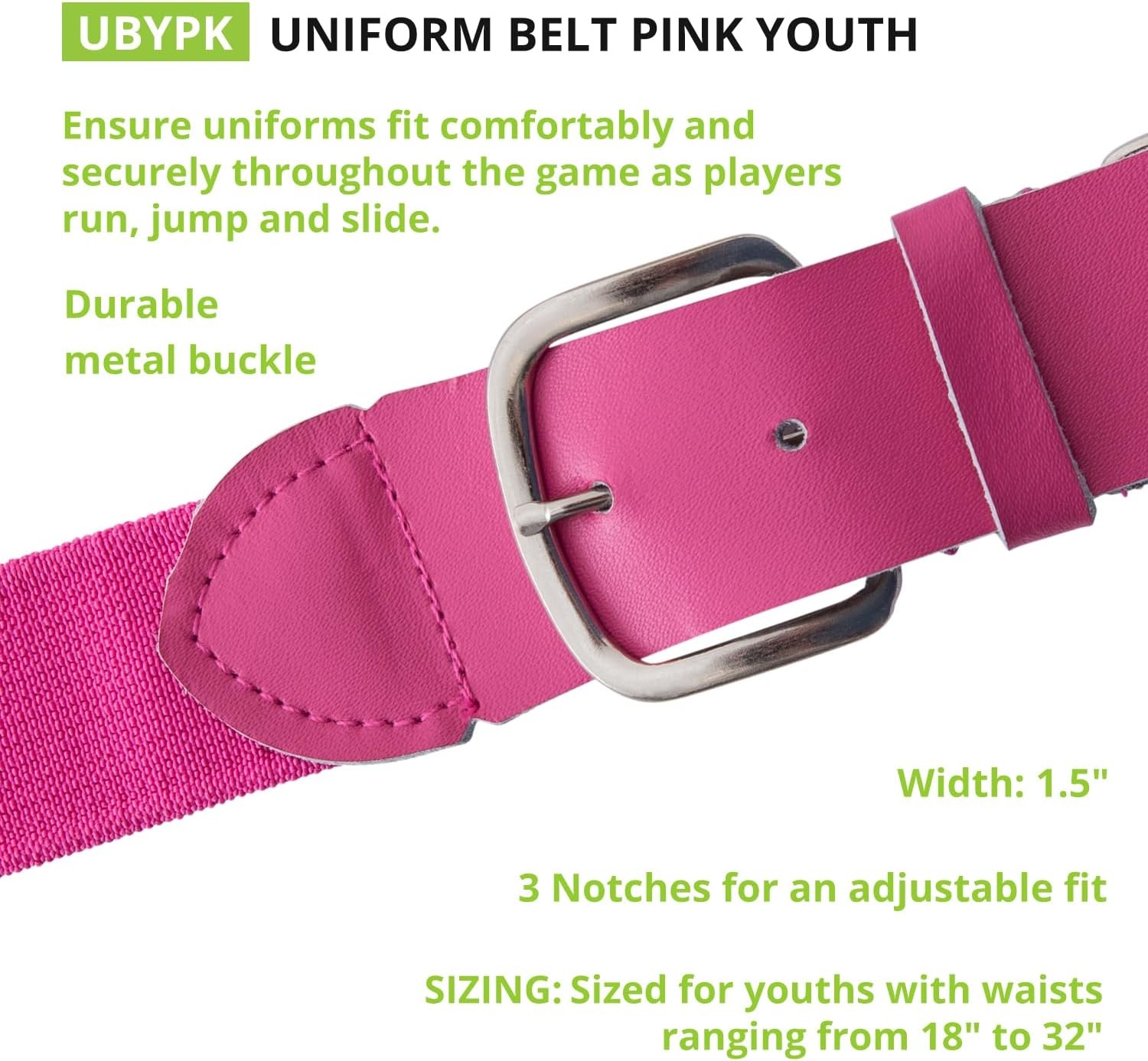 image:imageChampion Sports Baseball amp Softball Belt  Stretch Fit Uniform Belt for Youth amp Adult Players Multiple ColorsPink