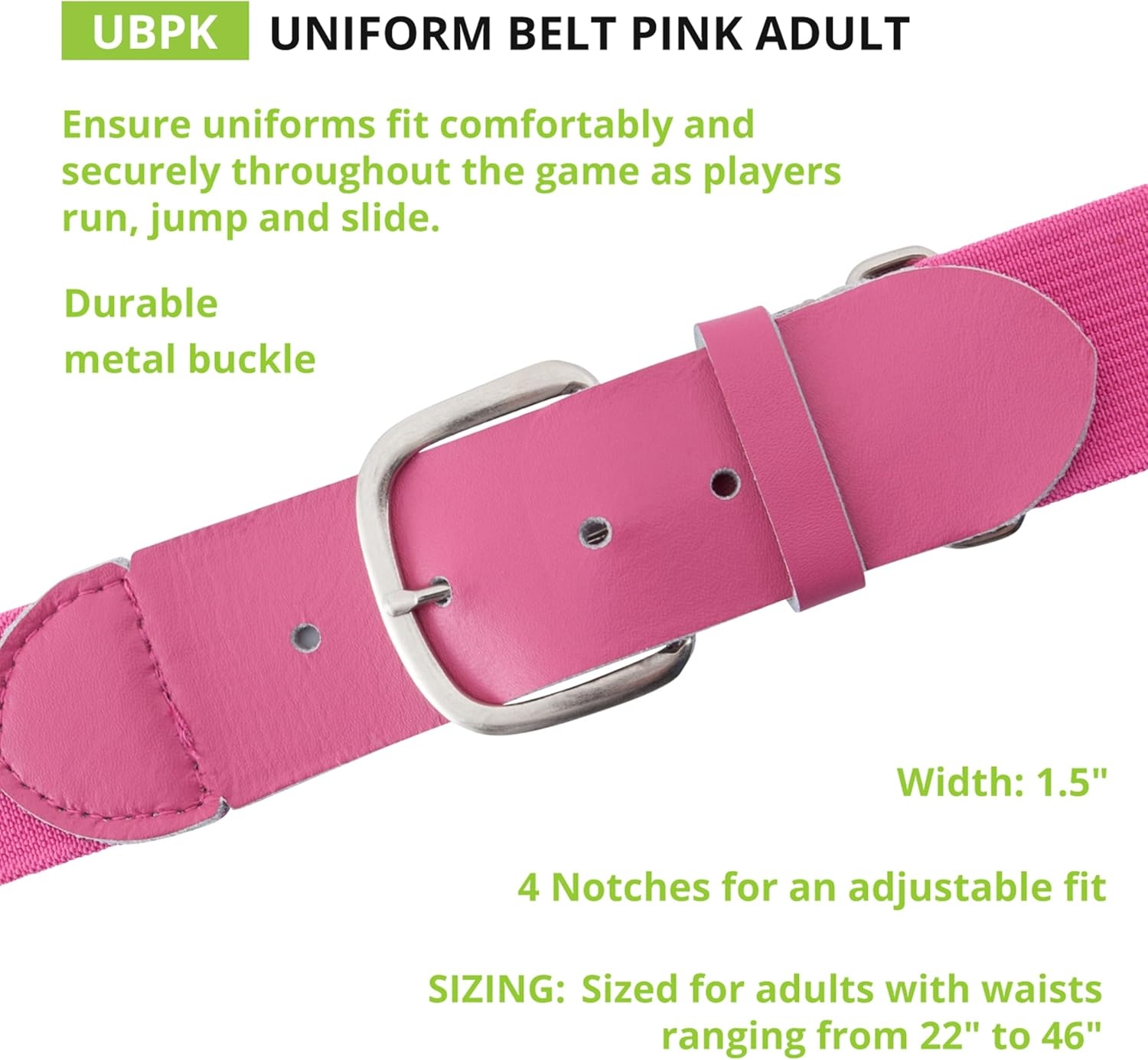 image:imageChampion Sports Baseball amp Softball Belt  Stretch Fit Uniform Belt for Youth amp Adult Players Multiple ColorsPink