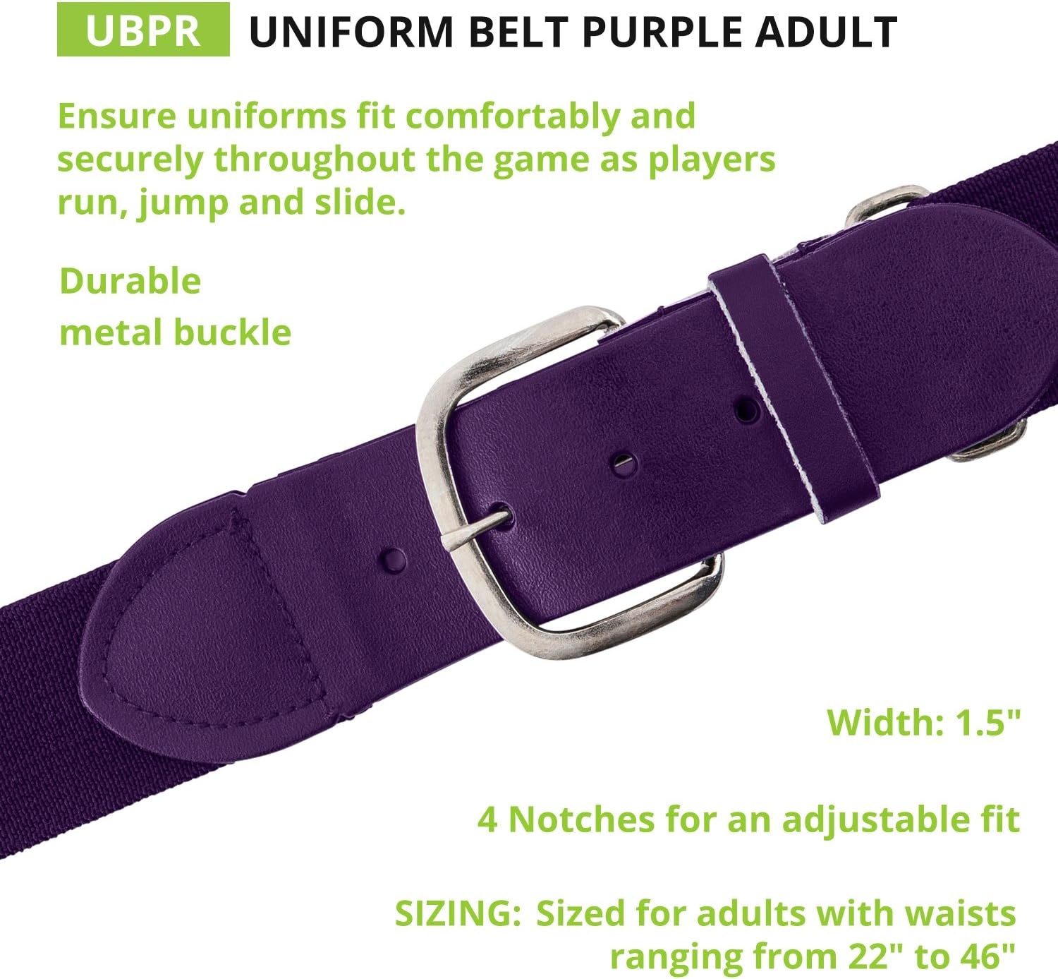 image:imageChampion Sports Baseball amp Softball Belt  Stretch Fit Uniform Belt for Youth amp Adult Players Multiple ColorsPurple