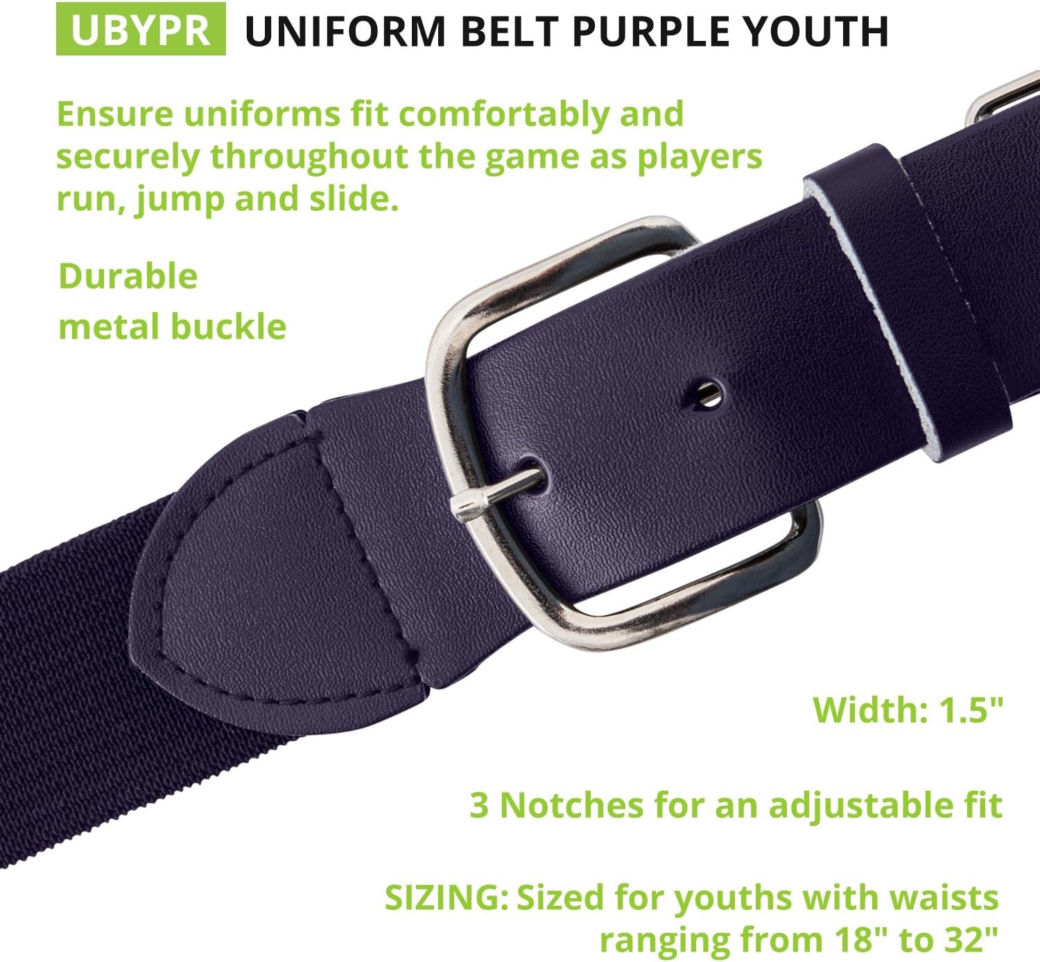 image:imageChampion Sports Baseball amp Softball Belt  Stretch Fit Uniform Belt for Youth amp Adult Players Multiple ColorsPurple