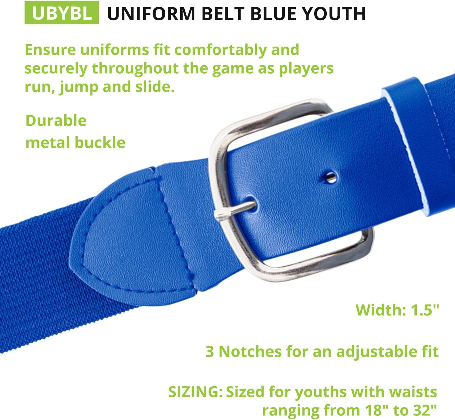 image:imageChampion Sports Baseball amp Softball Belt  Stretch Fit Uniform Belt for Youth amp Adult Players Multiple ColorsRoyal Blue