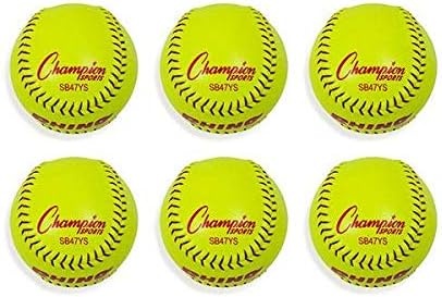 image:imageChampion Sports Softballs  Leather amp Synthetic Options for Practice or Games Multiple SizesSyntex Leather Poly Core Pack of 12