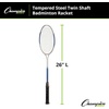 image:imageChampion Sports 26 Twin Shaft Badminton Racket with Nylon Coated Steel Strings26 Twin Shaft Racket  Nylon Coated Steel Strings Single