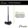 image:imageChampion Sports Deluxe Batting Tee  Mounted on Official Home Plate Adjustable Telescopic Molded Rubber Tee Multiple Style Options  Singles amp Sets Available3 Position