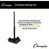 image:imageChampion Sports Deluxe Batting Tee  Mounted on Official Home Plate Adjustable Telescopic Molded Rubber Tee Multiple Style Options  Singles amp Sets Available3 Position