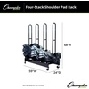 image:imageChampion Sports Heavy Duty Four Stack Shoulder Pad Rack with Swivel Casters