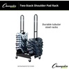 image:imageChampion Sports Heavy Duty Steel Two Stack Football Shoulder Pad Rack with Swivel Casters