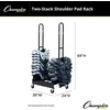 image:imageChampion Sports Heavy Duty Steel Two Stack Football Shoulder Pad Rack with Swivel Casters