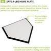 image:imageChampion Sports Home Plates  Durable Molded Rubber BaseballSoftball Home Base with Various Bottom amp Anchor Options InGround Waffle Metal or Hardwood Base Styles AvailableSaveALeg Home Plate