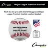 image:imageChampion Sports Leather Baseball Set Dozen Indoor  Outdoor Genuine Leather Official League Baseballs for Practice Training or Real Game  OLBPRO Pack of 12
