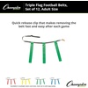 image:imageChampion Sports Quick Release Flag Football Set  Durable Belt 3 Detachable Flags amp Adjustable Fit 2550Green Flags
