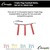image:imageChampion Sports Quick Release Flag Football Set  Durable Belt 3 Detachable Flags amp Adjustable Fit 2550Red Flags