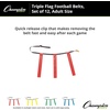 image:imageChampion Sports Quick Release Flag Football Set  Durable Belt 3 Detachable Flags amp Adjustable Fit 2550Red Flags