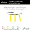 image:imageChampion Sports Quick Release Flag Football Set  Durable Belt 3 Detachable Flags amp Adjustable Fit 2550Yellow Flags