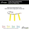 image:imageChampion Sports Quick Release Flag Football Set  Durable Belt 3 Detachable Flags amp Adjustable Fit 2550Yellow Flags