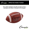 image:imageChampion Sports Rubber Football  Durable AllWeather Ball for Pee Wee to Official Sizes Indoor amp Outdoor PlayOfficial Size Ages 14