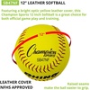image:imageChampion Sports Softballs  Leather amp Synthetic Options for Practice or Games Multiple SizesLeather Poly Core Pack of 12