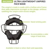image:imageChampion Sports Ultra Lightweight Umpire Face Mask  Baseball amp Softball Umpire Equipment Steel Frame Leather PaddingAdult DryTekBlack