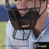 image:imageChampion Sports Ultra Lightweight Umpire Face Mask  Baseball amp Softball Umpire Equipment Steel Frame Leather PaddingAdult DryTekBlack
