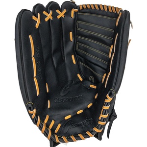 image:imageChampion Sports 14 Physical Ed Glove  Soft Leather Front and Nylon Mesh Back for Comfort Grip  Adjustable Strap with Velcro Closure  Closed Web  Age HSAdult  RightHanded GloveBlack