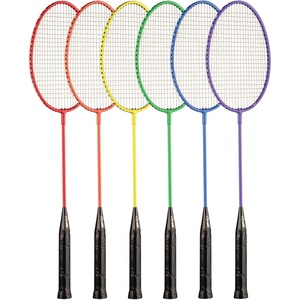 image:imageChampion Sports 26 Twin Shaft Badminton Racket with Nylon Coated Steel Strings26 Single Shaft Racket  Braided Nylon Strings Set of 6