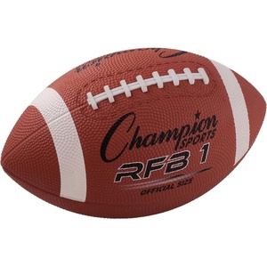 image:imageChampion Sports Rubber Football  Durable AllWeather Ball for Pee Wee to Official Sizes Indoor amp Outdoor PlayOfficial Size Ages 14