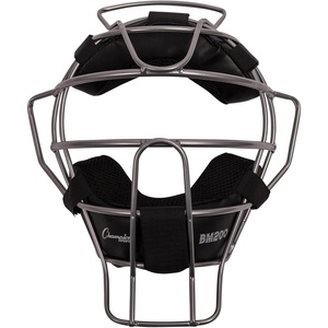 image:imageChampion Sports Ultra Lightweight Umpire Face Mask  Baseball amp Softball Umpire Equipment Steel Frame Leather PaddingAdult DryTekSilver