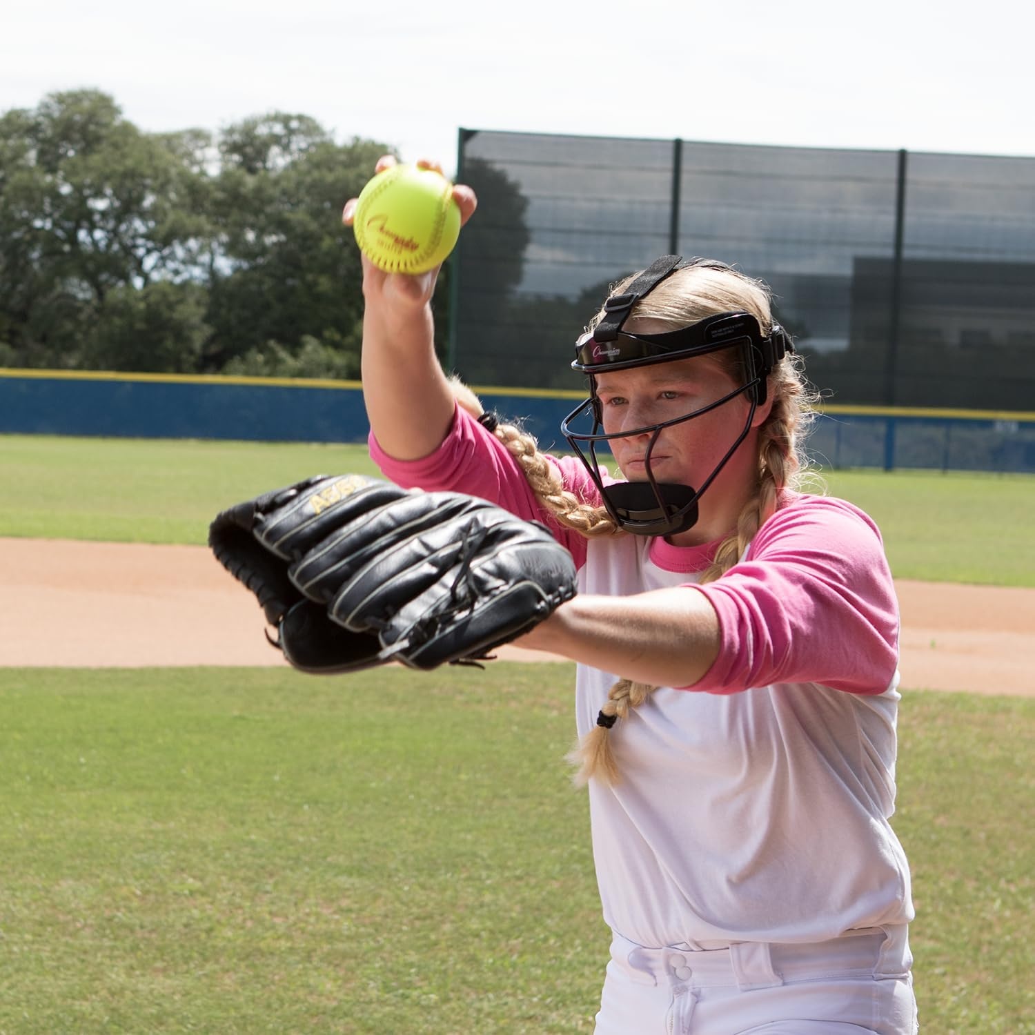 image:imageChampion Sports Steel Softball Face Mask  Durable Fielders Mask for Youth amp Adults Multiple Colors for Practice amp GamesPink