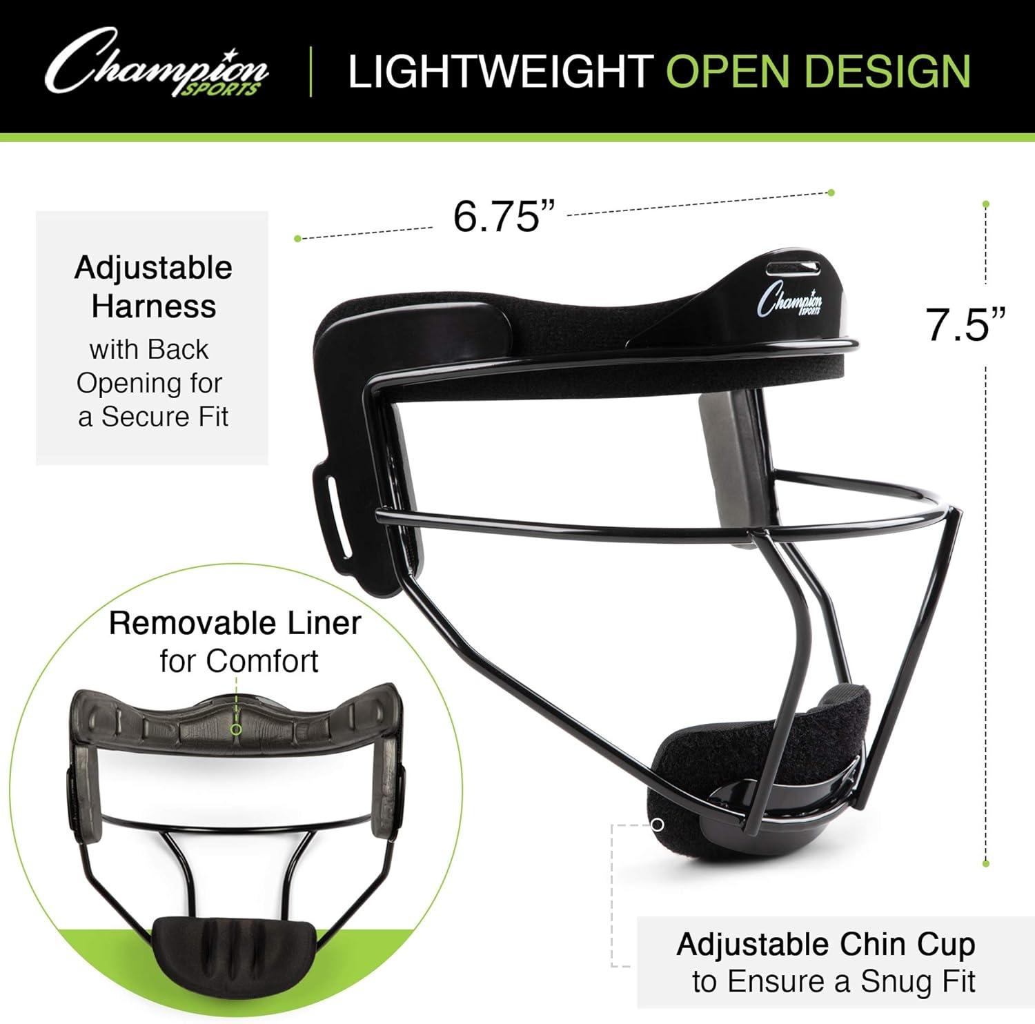 image:imageChampion Sports Steel Softball Face Mask  Durable Fielders Mask for Youth amp Adults Multiple Colors for Practice amp GamesPurple