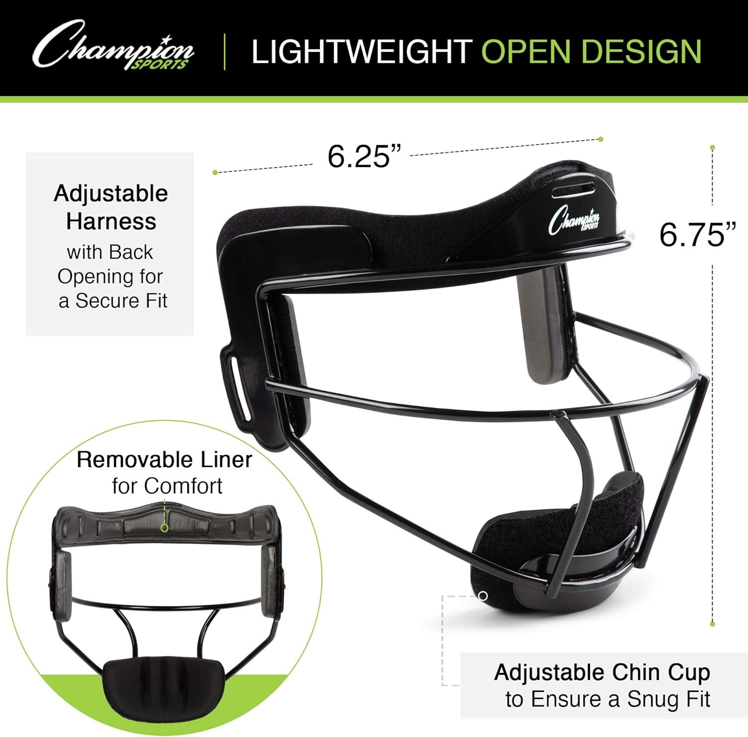 image:imageChampion Sports Steel Softball Face Mask  Durable Fielders Mask for Youth amp Adults Multiple Colors for Practice amp GamesRed