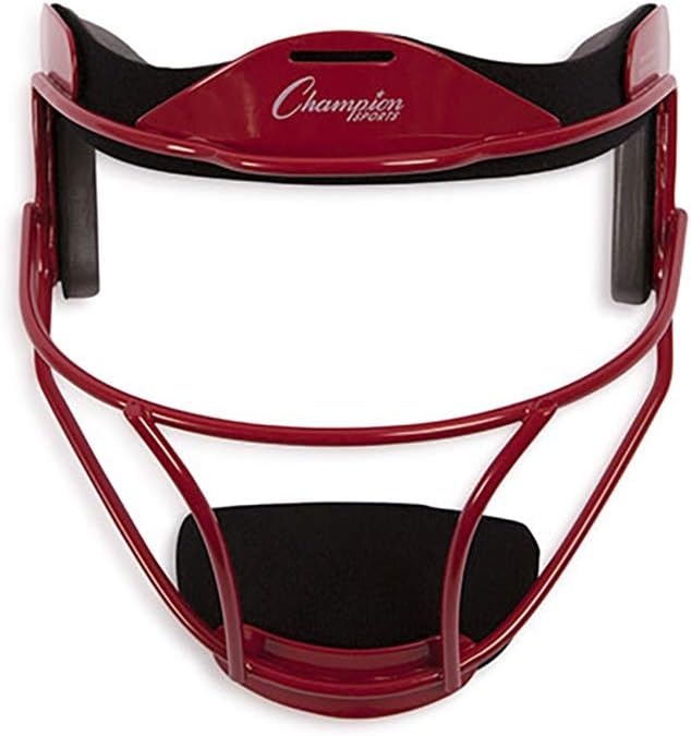 image:imageChampion Sports Steel Softball Face Mask  Durable Fielders Mask for Youth amp Adults Multiple Colors for Practice amp GamesRed