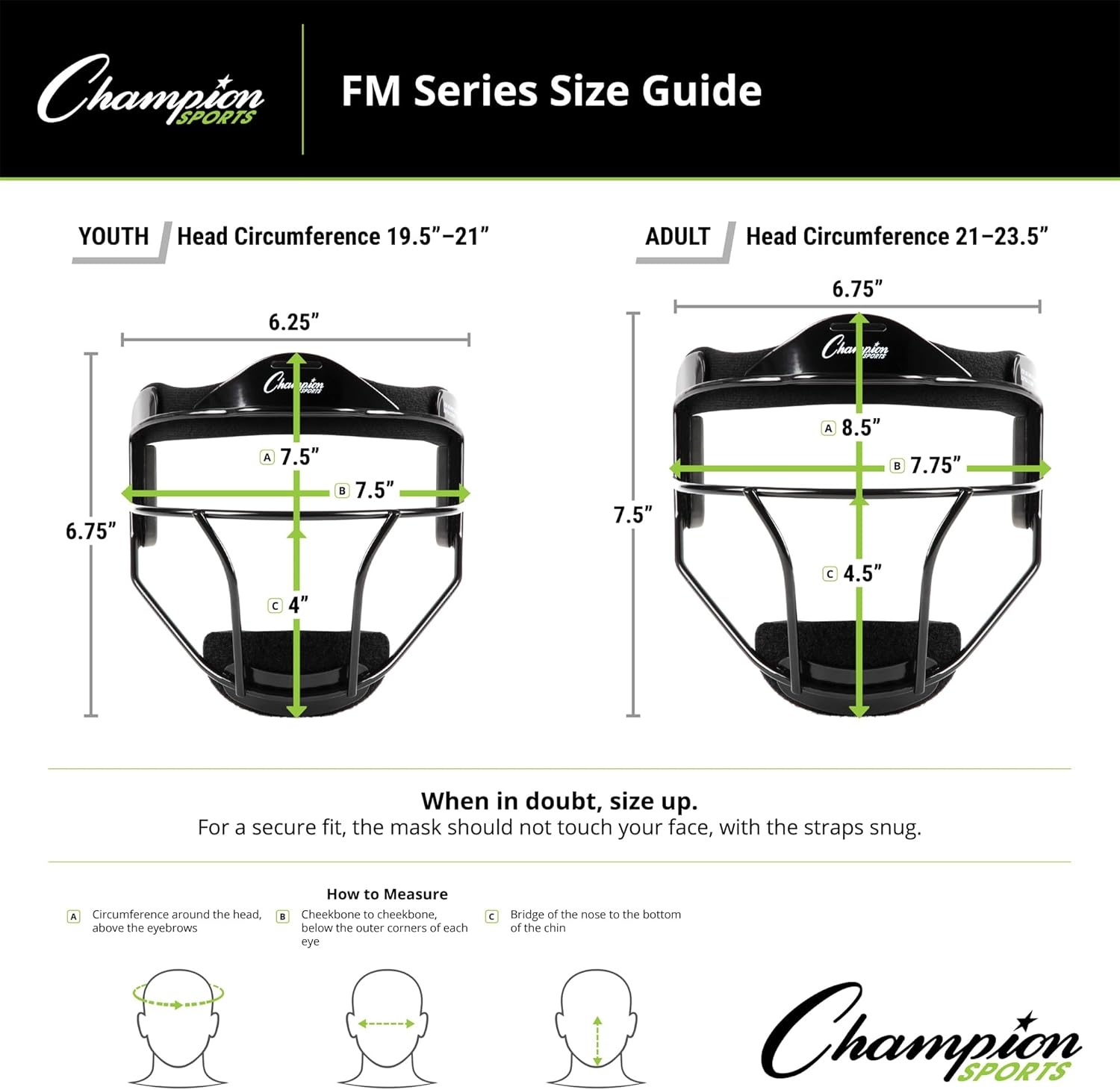 image:imageChampion Sports Steel Softball Face Mask  Durable Fielders Mask for Youth amp Adults Multiple Colors for Practice amp GamesWhite
