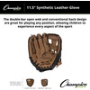 image:imageChampion Sports 10 Physical Ed Glove  Soft Leather Front and Nylon Mesh Back for Comfort Grip  Adjustable Strap with Velcro Closure  Double Bar Open Web  Age Elementary  RightHanded Glove