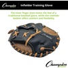 image:imageChampion Sports 115 Fielders Glove  Synthetic Leather Front and Back for Comfort Grip  Double Bar Open Web and Conventional Back Design for Versatility  Age Elementary  RightHanded Glove