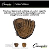 image:imageChampion Sports 12 Fielders Glove  Synth Leather Front Back for Comfort Grip  Closed Basket Web and Conventional Back Design  DeepSet Pocket  Age Elementary to HS  LeftHanded Glove