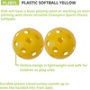 image:imageChampion Sports 12 Hollow Plastic Softball Set  Practice Softballs  Regulation Size Balls  Fun for All AgesPack of 12 Hollow Plastic Softballs Yellow