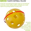 image:imageChampion Sports 12 Hollow Plastic Softball Set  Practice Softballs  Regulation Size Balls  Fun for All AgesPack of 6 Hollow Plastic Softballs Yellow