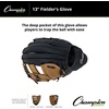 image:imageChampion Sports 13 Glove  Synthetic Leather Front and Back  Double Bar OpenWeb and Conventional Back Design  Deep Set Pocket  Age Adult LargeHigh School  RightHanded Glove