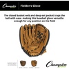 image:imageChampion Sports 13 Physical Ed Glove  Soft Leather Front and Nylon Mesh Back for Comfort Grip  Adjustable Strap with Velcro Closure  Closed Basket Web  Age HSAdult  LeftHanded Glove