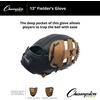 image:imageChampion Sports 14 Physical Ed Glove  Soft Leather Front and Nylon Mesh Back for Comfort Grip  Adjustable Strap with Velcro Closure  Closed Web  Age HSAdult  LeftHanded Glove