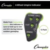 image:imageChampion Sports 4 Wheel Plastic Baseball Umpire Count Indicator  Call Order Strikes Balls Outs and Innings  Black with Optic Yellow