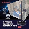 image:imageChampion Sports 5Position Batting Tee  Mounted Adjustable Telescopic Batting Tee With 5 Hitting Zones