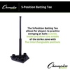 image:imageChampion Sports 5Position Batting Tee  Mounted Adjustable Telescopic Batting Tee With 5 Hitting Zones