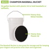 image:imageChampion Sports 6 Gallon Bucket with Padded Soft Seat Lid  Durable Construction  Balls Not Included  Ideal for Baseball Softball TBall Practice Balls and Lacrosse  WhiteWhite
