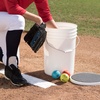 image:imageChampion Sports 6 Gallon Bucket with Padded Soft Seat Lid  Durable Construction  Balls Not Included  Ideal for Baseball Softball TBall Practice Balls and Lacrosse  WhiteWhite