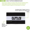 image:imageChampion Sports Adult Captains Arm Band Black  Unisex Woven Elastic Nylon Captain Arm Bands for Soccer Football Basketball and More  Premium Team Sports Accessories for Men and Women