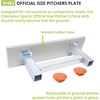 image:imageChampion Sports Anchor Style Pitchers Plate with Removable InGround Anchor  BaseballSoftball  All Weather Durability  Molded Rubber Base  Youth or Official SizesOfficial Size Pitchers Plate wAnchor