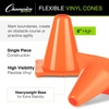 image:imageChampion Sports High Visibility Flexible Vinyl Cones for Sports Training Agility Drills Field amp Gym Marking SetsOrange